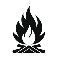 Campfire  silhouette design 