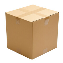 Plain cardboard box with tape on it clipart