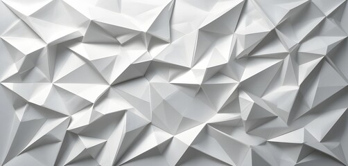 Abstract Folded White Paper Background | Minimalist Geometric Texture
