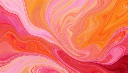 vibrant orange and pink marbling oil acrylic paint background illustration abstract art wallpaper with liquid fluid marbled paper texture banner painting texture