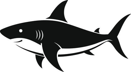 Fototapeta premium Shark silhouette bundle vector design with editable