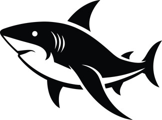 Fototapeta premium Shark silhouette bundle vector design with editable