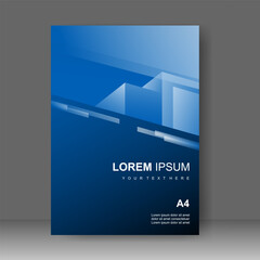 Book cover design modern technology style. Annual report. Brochure template, catalog. Simple Flyer promotion. magazine. Vector illustration