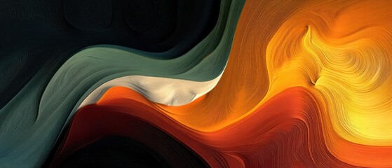 Abstract Swirls of Color: A Digital Painting