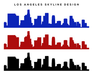 Naklejka premium Los Angeles Skyline Vector – L.A. Downtown Silhouette