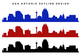 San Antonio Skyline Silhouette – Cityscape Vector Illustration 

