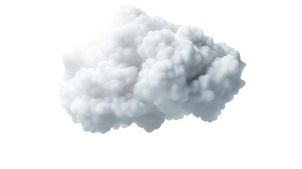 Rendered cloud presents a fluffy, aggregated form with distinct surface textures.