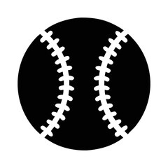 Simple Black and White Baseball Graphic with Clean, Modern Aesthetic Design