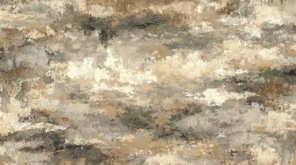 Obraz premium Intricate patterns of muted earth tones blend together featuring rough and smooth surfaces that add tactile dimension reminiscent of natural landscapes under a soft haze