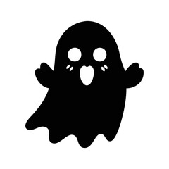 Spooky and Adorable Cartoon Ghost Illustration Ready for Halloween Fun