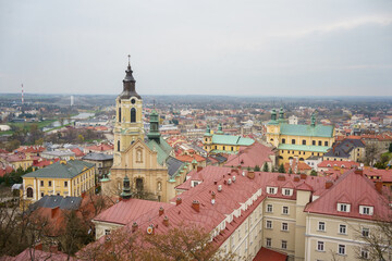 Fototapeta premium Przemyśl, Subcarpathian, Poland, 30 March 2025: view of the old town of Przemyśl with the Przemyśl Cathedral