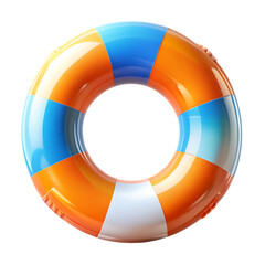 Colorful Inflatable Life Ring with Removed Background