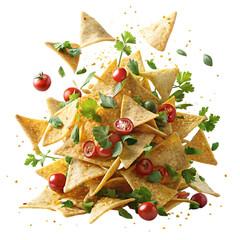 Delicious Nachos with Transparent Background