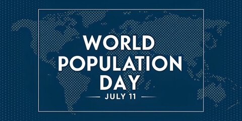 World Population Day – July 11 Infographic with Population Growth Graph on Dotted World Map