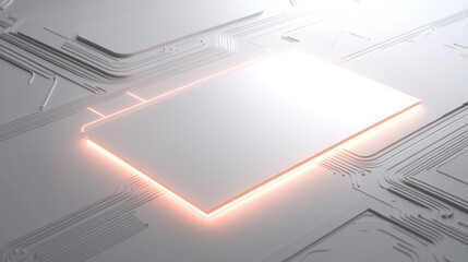 Abstract circuit board with orange light