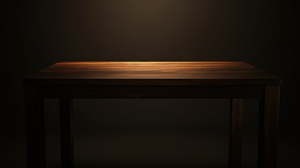 Dark wooden table studio shot