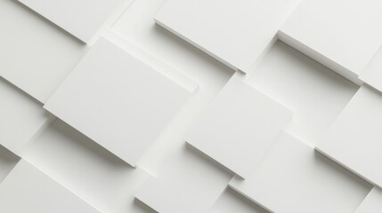 Abstract geometric white square background