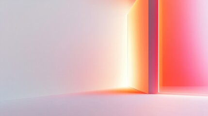 Empty colorful studio interior design scene