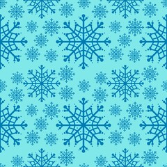 Christmas ice scribble seamless snowflakes pattern for wrapping paper and fabric