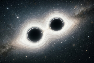 Fototapeta premium 巨大ブラックホール同士の衝突と宇宙4