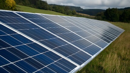 Rural Solar Panel Farm Energy Sustainable Power