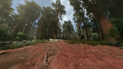 Fototapeta premium 砂漠 3DCGレンダリング