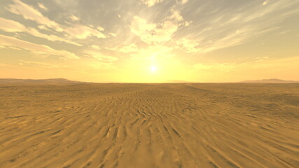 砂漠　3DCGレンダリング