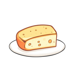 My A Simple flat 2D illustration cheese in plate isolated on transparent background, vector, flat design, animation design, simple flat 2D icon, clipart, flat 2D vector, design by me