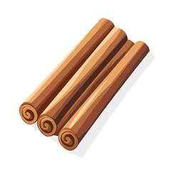 My A Simple flat 2D illustration cinnamon sticks roll isolated on transparent background, vector, flat design, animation design, simple flat 2D icon, clipart, flat 2D vector, design by me. vector icon