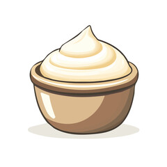 My A Simple flat 2D illustration cream tub isolated on transparent background, vector, flat design, animation design, simple flat 2D icon, clipart, flat 2D vector, design by me. vector icon