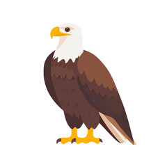 My A Simple flat 2D illustration eagle isolated on transparent background, vector, flat design, animation design, simple flat 2D icon, clipart, flat 2D vector, design by me. vector icon