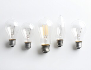 light bulb on white background