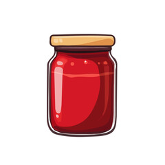 My A Simple flat 2D illustration strawberry jam isolated on transparent background, vector, flat design, animation design, simple flat 2D icon, clipart, flat 2D vector, design by me. vector icon