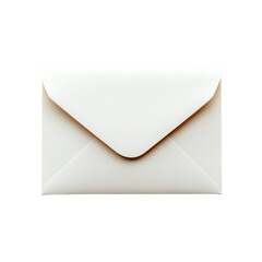 Minimalist image of a simple white envelope placed against a clean white background. Ideal for communication, correspondence, mail delivery, and stationery concepts.