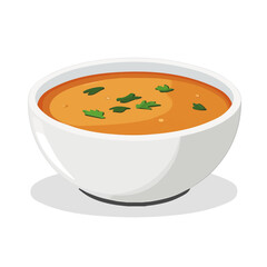 My A Simple flat 2D illustration soup bowl isolated on transparent background, vector, flat design, animation design, simple flat 2D icon, clipart, flat 2D, design by me. My vector