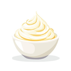 My A Simple flat 2D illustration sour cream isolated on transparent background, vector, flat design, animation design, simple flat 2D icon, clipart, flat 2D, design by me. My vector