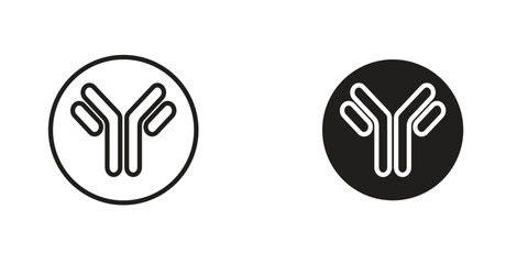 Fototapeta premium Antibody icon Design Illustrations. editable web icons