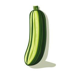 My A Simple flat 2D illustration zucchini icon isolated on transparent background, vector, flat design, animation design, simple flat 2D icon, clipart, flat 2D, design by me. My vector