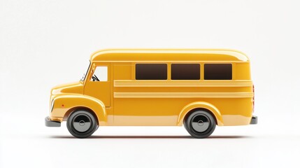 a toy bus is shown on a white surface