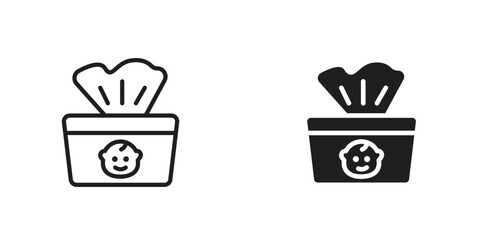 baby wipe icon Design Illustrations. editable web icons