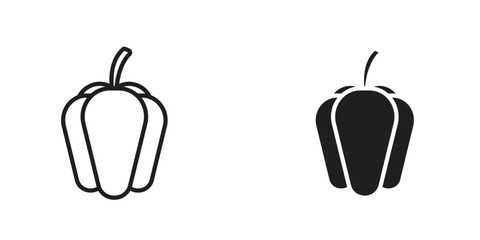 Capsicum icon Design Illustrations. editable web icons