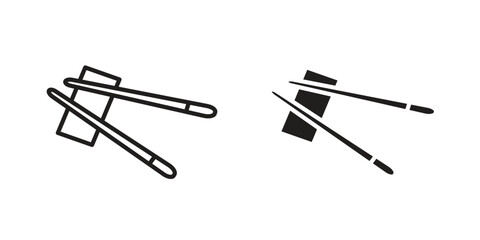 Chopsticks icon Design Illustrations. editable web icons
