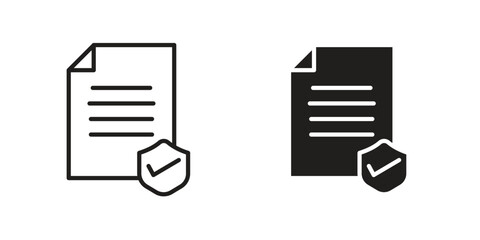 Contract coverage icon Design Illustrations. editable web icons