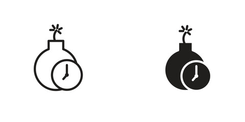Deadline icon Design Illustrations. editable web icons
