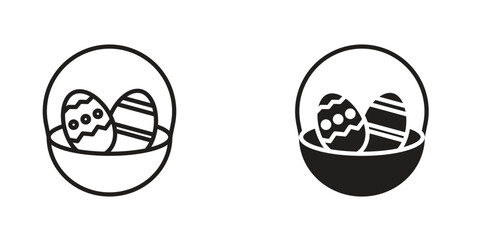 Easter eggs icon Design Illustrations. editable web icons