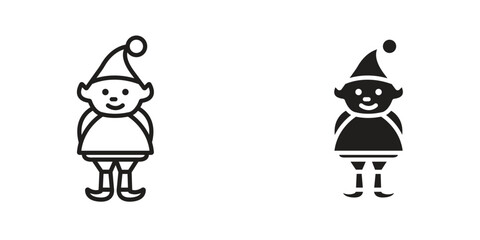 Elf icon Design Illustrations. editable web icons