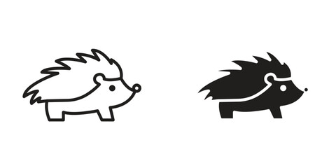 Hedgehog icon Design Illustrations. editable web icons