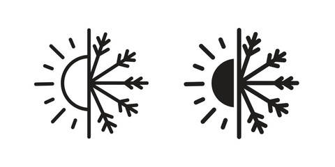 Hot and cold icon Design Illustrations. editable web icons