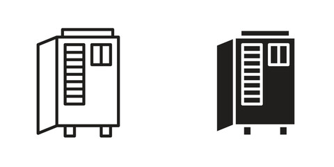 Infrared heat cabin icon Design Illustrations. editable web icons