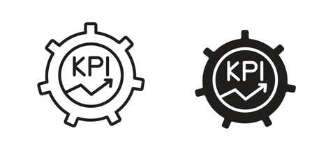 KPI icon Design Illustrations. editable web icons